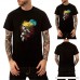 Printed T Shirt Men Donci Astronauts Space Travel Series Tees Casual Comfortable Summer New Tops Black B07PZ9RWYZ